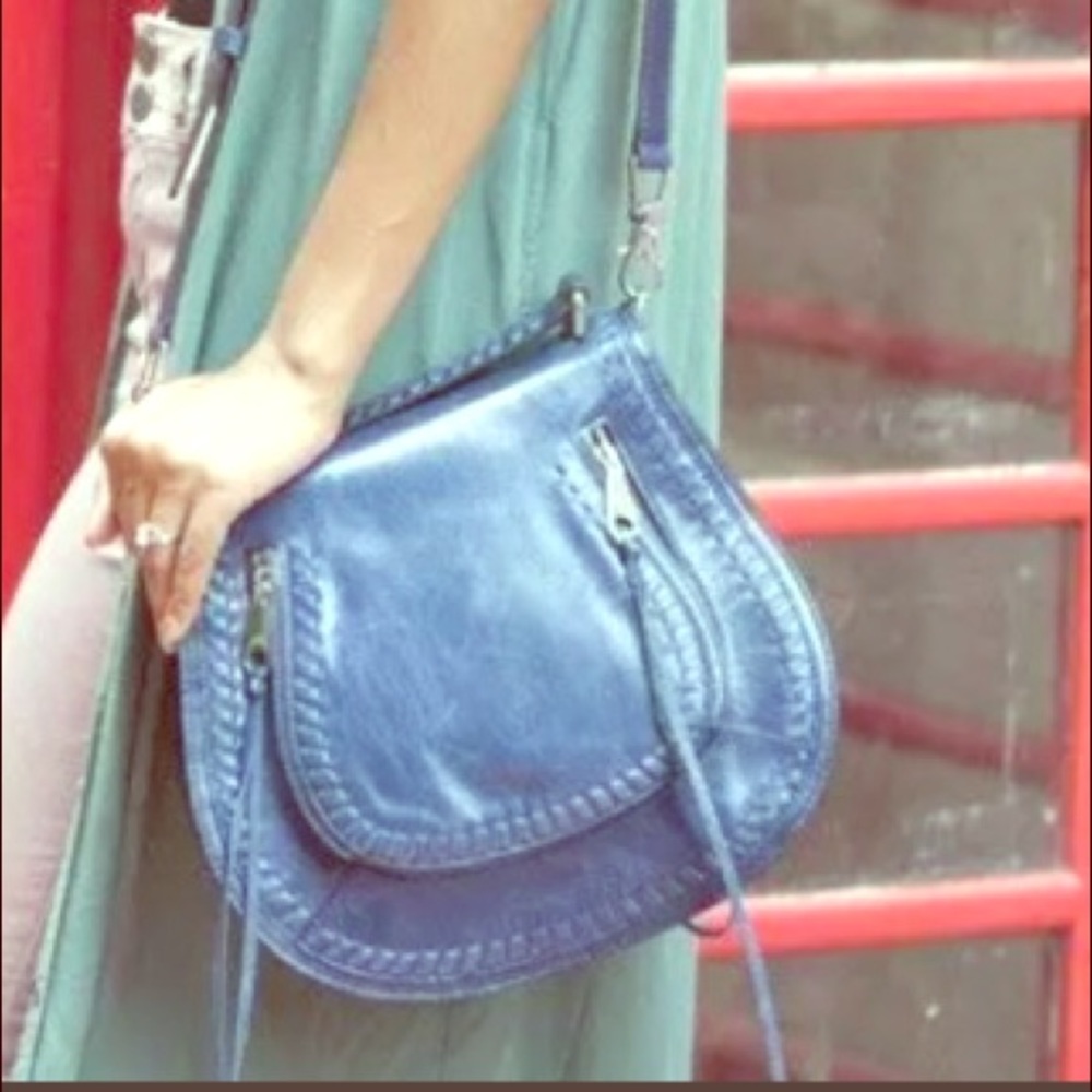 Rebecca Minkoff teal large vanity crossbody bag